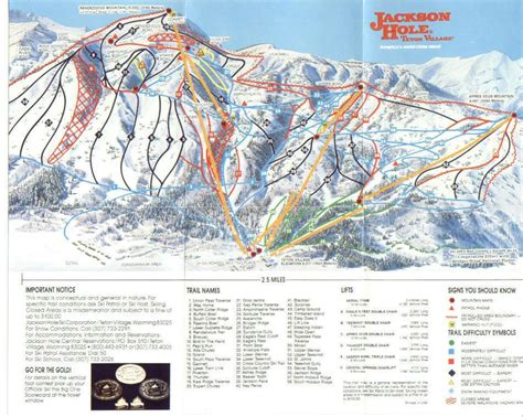 Jackson Hole Ski Resort Map Printable Ski Map Skiing Wall Art Ski Trail