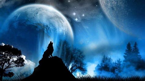 Galaxy Wolf Wallpapers Wallpaper Cave