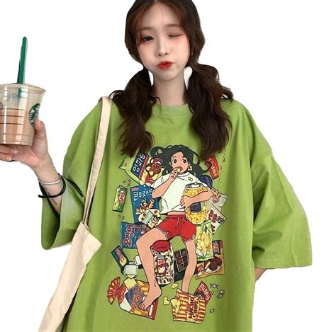 Kawaii Clothing Camiseta Chica Coreana Korean Girl