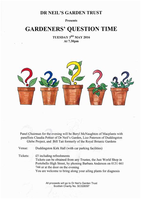 Recorded in a different location each week. Gardener's question time Tuesday 3rd May 19:30 - Dr Neils ...