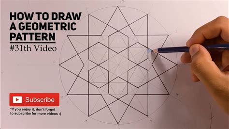 How To Draw A Geometric Pattern 31th Video Youtube