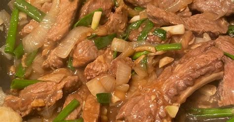 Stir Fried Beef With Ginger And Green Onion Recipe By Katatonickat