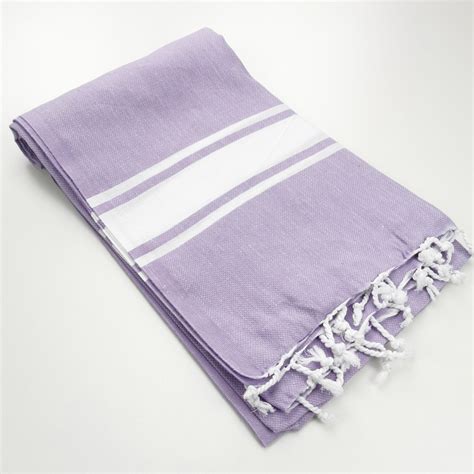 Traditional Turkish Peshtemal Towel Sultan Cotton Oeko Tex Certified Color Lilac