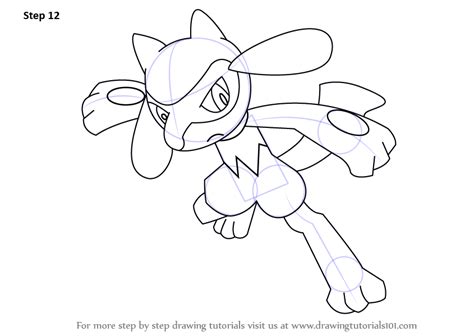 Learn How To Draw Riolu From Pokemon Pokemon Step By Step Drawing