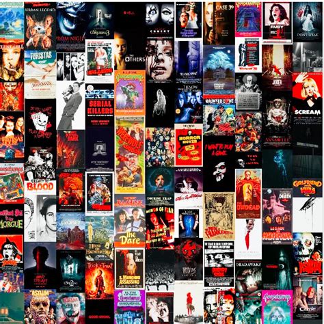 Classic Horror Movie Aesthetic Wall Art Collage Kit Etsy My XXX Hot Girl