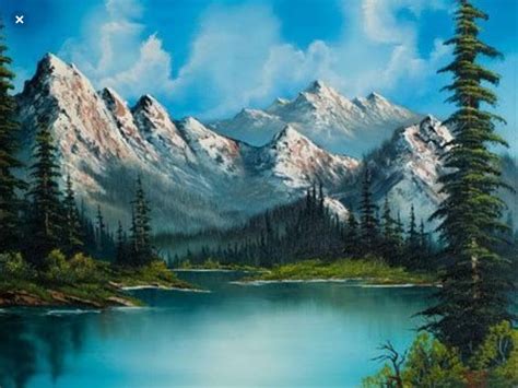 Pin By نسیم ابی On نسیم Bob Ross Paintings Mountain Paintings
