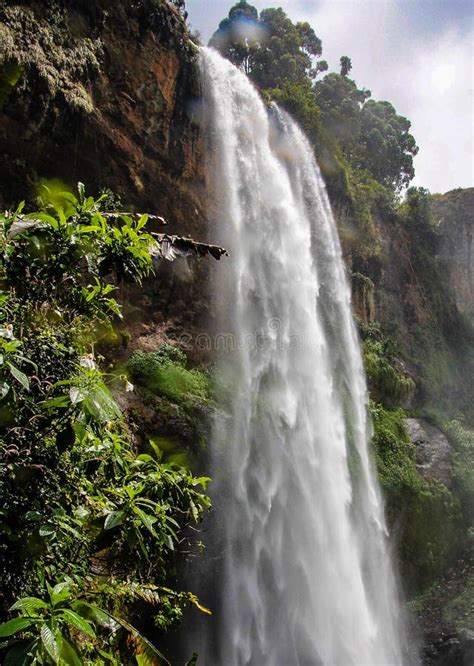 Uganda Waterfall Stock Image Image Of Near Lake Sipi 12736813