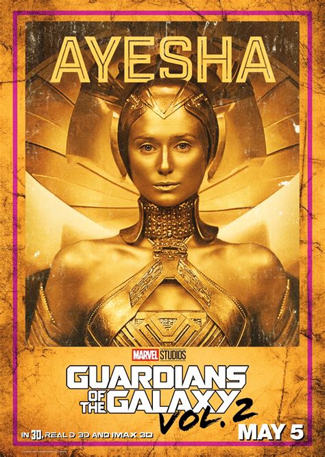 Sasaki Time Guardians Of The Galaxy Vol 2 Character Poster Ayesha