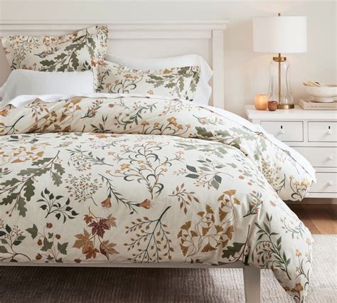 Autumn Botanical Percale Duvet Cover Pottery Barn