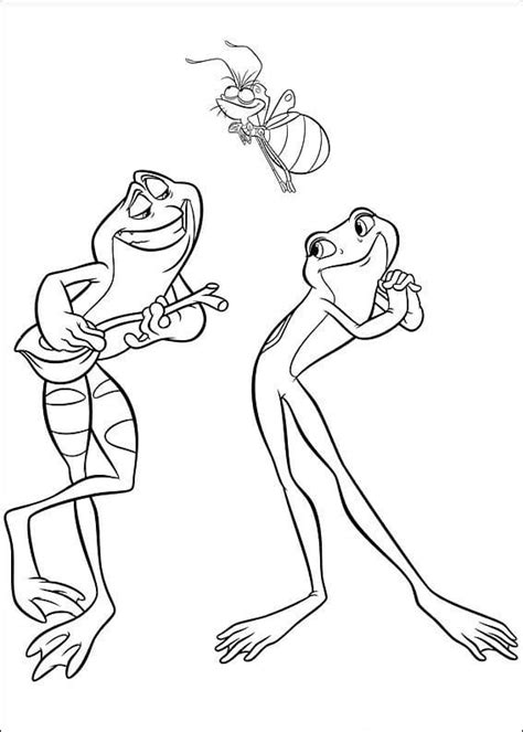 Characters From Princess And The Frog Färbung Seite Kostenlose