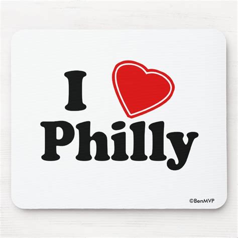 I Love Philly Mouse Pad Zazzle