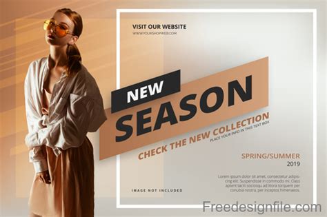 Fashion Discounts And Sale Poster Template Vector 04 Free Download