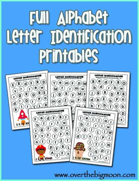 Full Alphabet Letter Identification Printables A6e