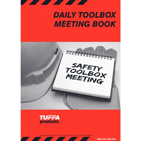 Daily Toolbox Meeting Book Tuffa Products
