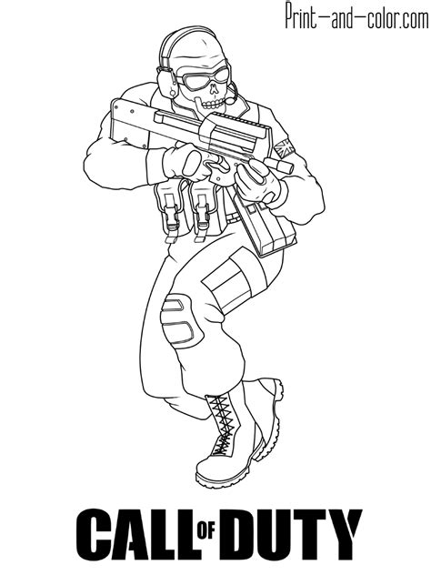 Call Of Duty Coloring Pages Print And