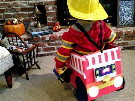 Making A Fire Truck Halloween Costume For Free With Lights And Sound