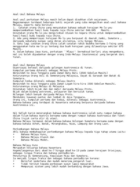 Kemudian di kongres pemuda i tahun 1926, bahasa melayu menjadi wacana untuk dikembangkan sebagai bahasa dan sastra indonesia. asal usul bahasa melayu