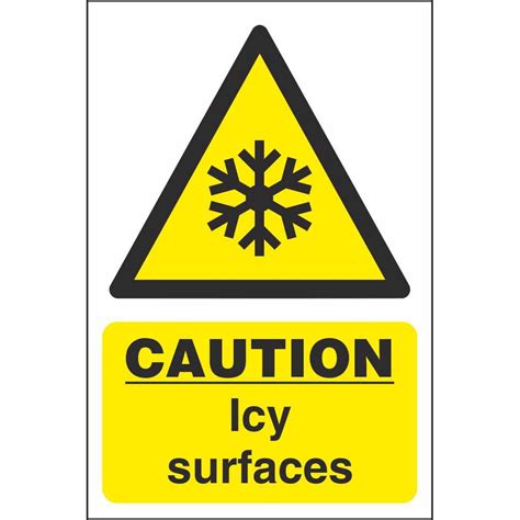 Caution Icy Surfaces Signs Electrical Safety Warning Signs Ireland