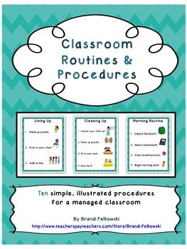 classroom routines  procedures printable posters  classroom