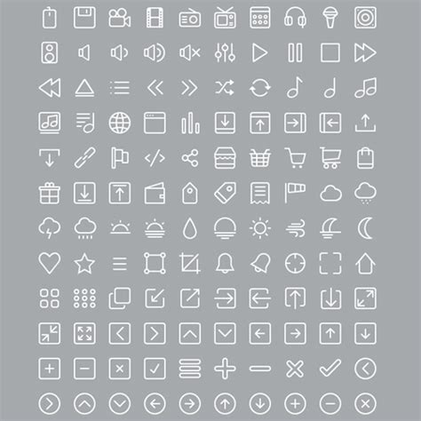 220 Minimal Web Glyph Line Icons Pack Welovesolo
