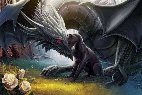 Artstation Dragon And Panther