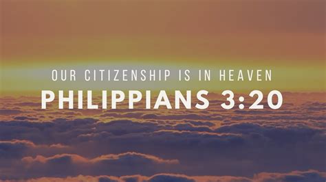 Every human being is born into the kingdom of this world, in which satan rules (2 corinthians 4:4). Philippians 3:20: Our Citizenship Is In Heaven - YouTube
