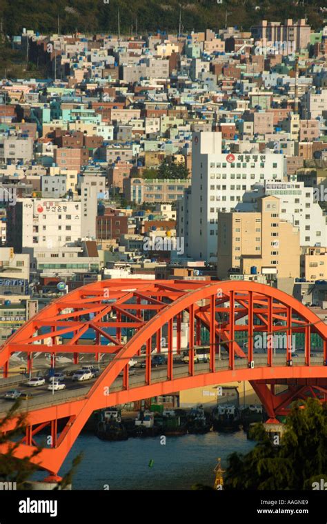 Bridge Over Harbor Busan South Korea Stock Photo Alamy