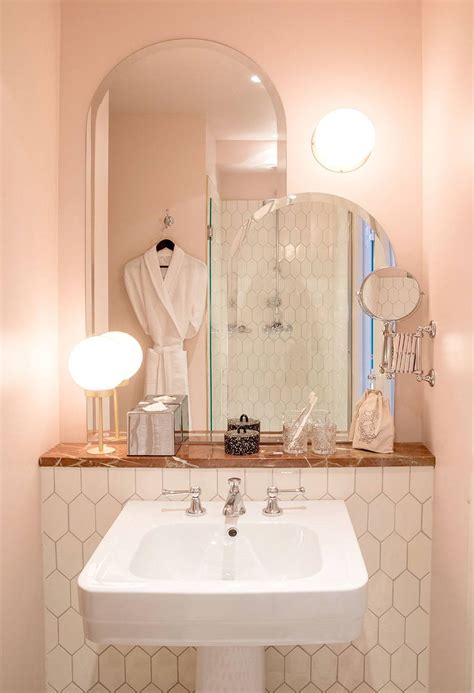 Powder Room 11 Favorite Pink Hued Bathrooms Modern Edition Pink