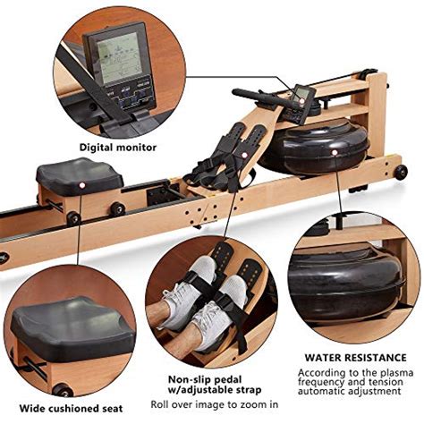 Housefit Water Rower Rowing Machine Wood Top Product Fitness And Rest