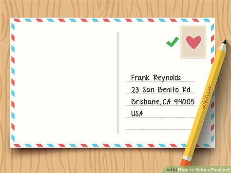 Next, write a brief message to the recipient on the left side. How to Write a Postcard (with Sample Postcards) - wikiHow