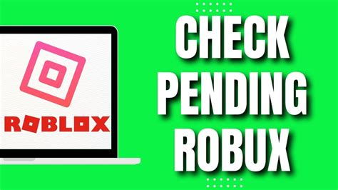 How To Check Pending Robux In Roblox Quick 2023 Youtube