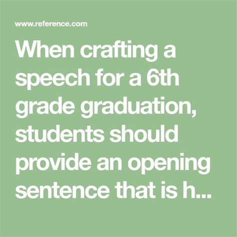 How Should You Write 6th Grade Graduation Speeches In 2020