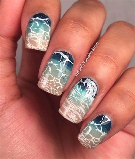 44 Beautiful Ocean Nail Art Design Ideas Best For Summer Wave Nails