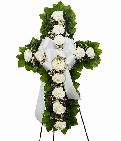 Cross Standing Flowers Flower Sympathy Funeral 11km