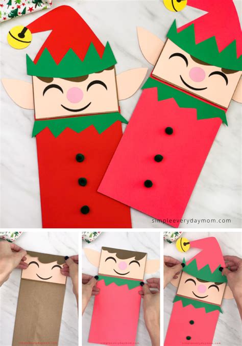 Elf Paper Bag Craft For Kids Elf Crafts Paper Bag Crafts Christmas