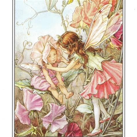 Flower Fairy Vintage Print 1930s Mounted May Fairy Cicely Mary Etsy