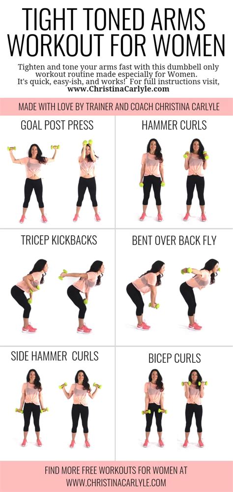 Minute Arm Workout With Dumbbells For Women To Tone Up Fast