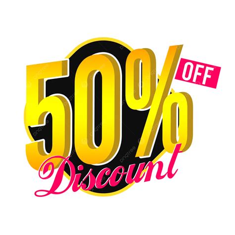 Discount 50 Percent Off With Shape Discount 50 Percent Off Number 50