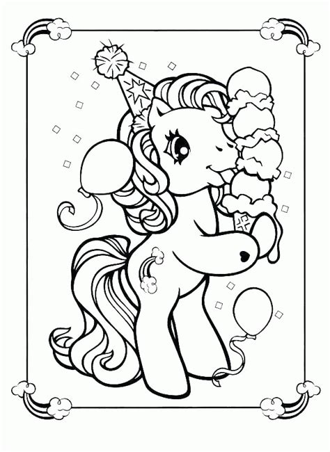 Download Unicorn A coloring page of baby unicorn eating big ice ...