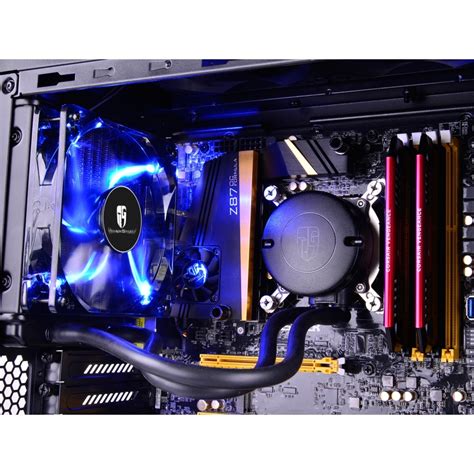 These elements provide maelstrom 120t with high performance, low noise, long service life, and awesome aesthetics. Water Cooler Deepcool Maelstrom 120T Blue DP-GS-H12RL ...