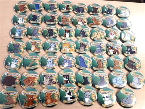 Warriors Cats Button Pins 125 Or 225 Includes Firestar Etsy Australia