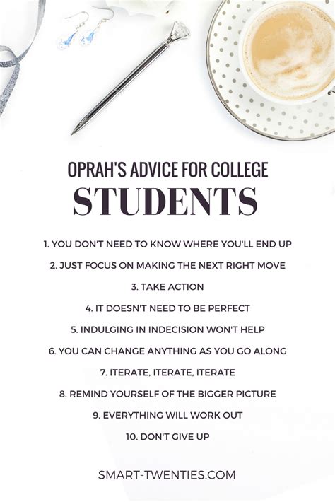 Oprahs Best Career Advice For Twenty Somethings College Motivation