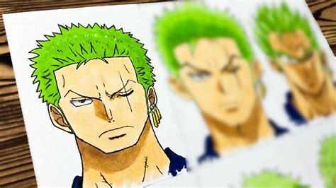 Drawing Zoro In Different Anime Styles With My Left Hand Youtube