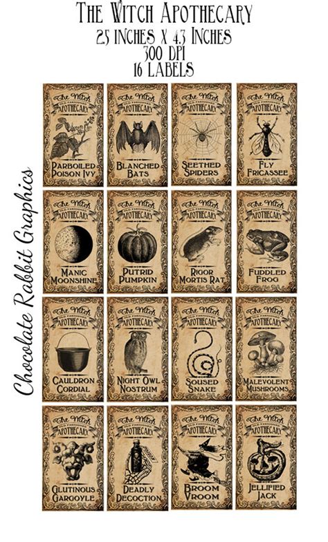 Free Printable Halloween Apothecary Labels Customize And Print