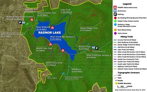 Trail Map Radnor Lake Trail Maps Lake
