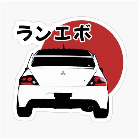 Mitsubishi Ralliart Mitsubishi Lancer Evolution Jdm Stickers Anime