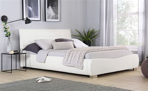 It can be tricky to work out what mattress size will fit. Dorado White Leather Super King Size Bed | Furniture Choice