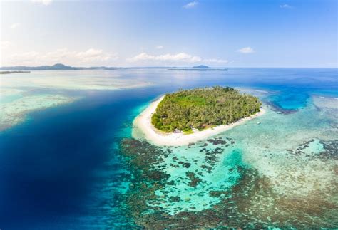 Aerial View Banyak Islands Sumatra Tropical Archipelago Indonesia