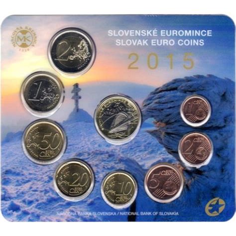 Sada obehových EURO mincí SR 2014 Slovenské euromince 2015 nunofi sk