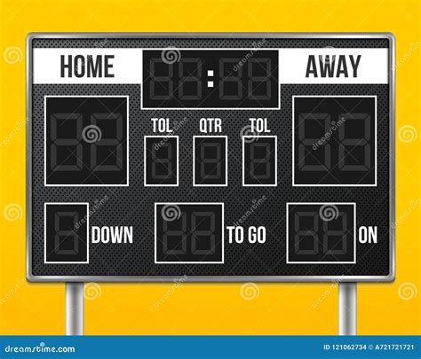Creative Vector Illustration Of American Football Scoreboard With